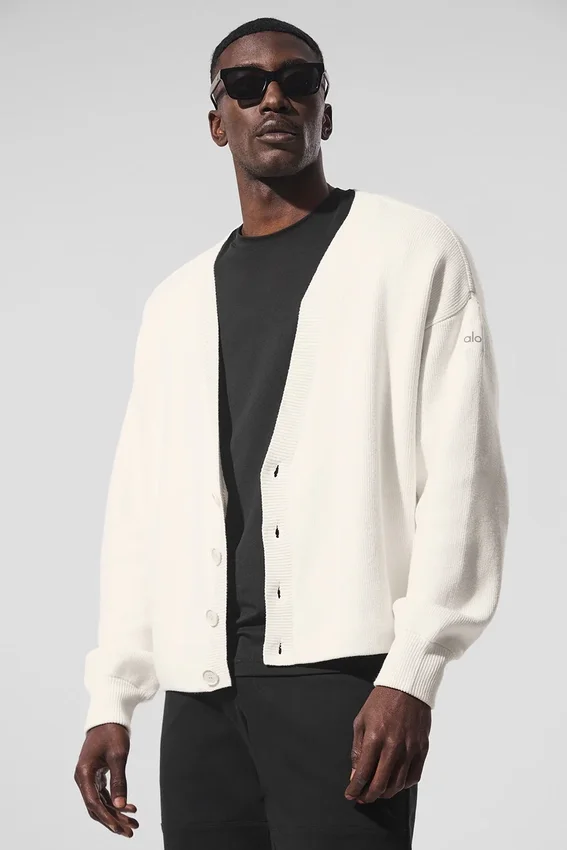Scholar-cardigan – elfenben