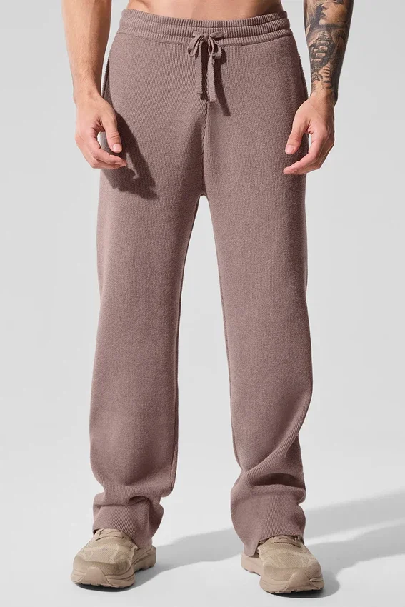 Scholar joggebukser med rette ben – Mushroom Heather
