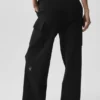 Scholar Knit High-Waist Cargo-bukser – svart