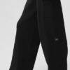 Scholar Knit High-Waist Cargo-bukser – svart