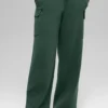 Scholar Knit High-Waist cargobukser – kløvergrønn