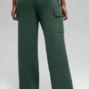 Scholar Knit High-Waist cargobukser – kløvergrønn