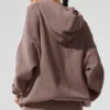 Scholar-strikkegenser med hette – Mushroom Heather