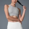 Seamless Delight BH med høy hals – Athletic Heather Grey