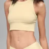Seamless Delight BH med høy hals – Candlelight Yellow