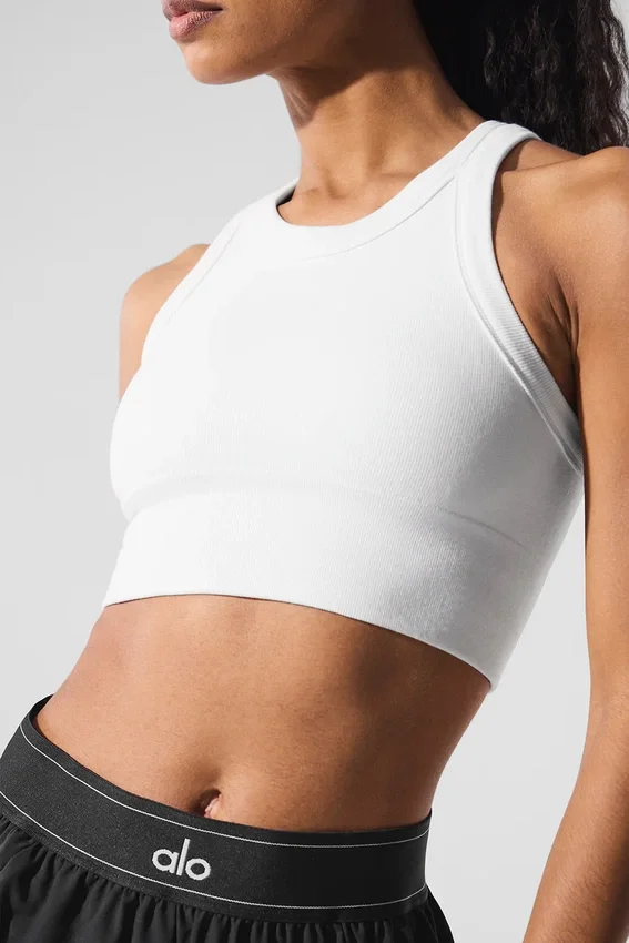 Seamless Delight BH med høy hals – hvit