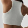 Seamless Delight BH med høy hals – hvit melert