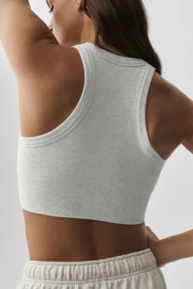 Seamless Delight BH med høy hals – hvit melert