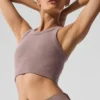 Seamless Delight BH med høy hals – Mushroom Heather