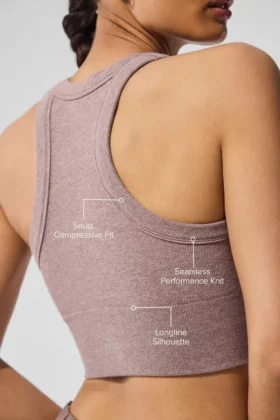 Seamless Delight BH med høy hals – Mushroom Heather