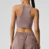 Seamless Delight BH med høy hals – Mushroom Heather