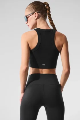 Seamless Delight High Neck Bra – svart