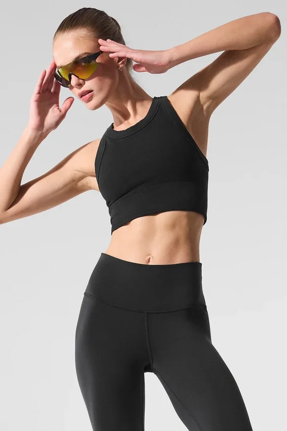 Seamless Delight High Neck Bra – svart