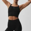 Seamless Ribbed Favorite BH-singleter – svart