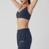 Seamless Ribbed Favorite Bra – Navy