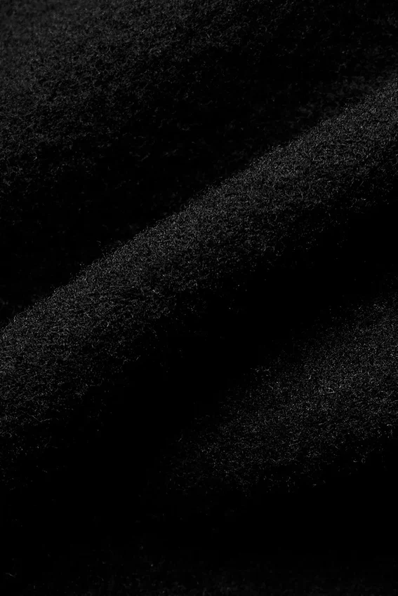 Seamless Winter Warm Plush Delight-BH – svart