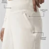 Serenity joggebukser med vid benvidde – Ivory