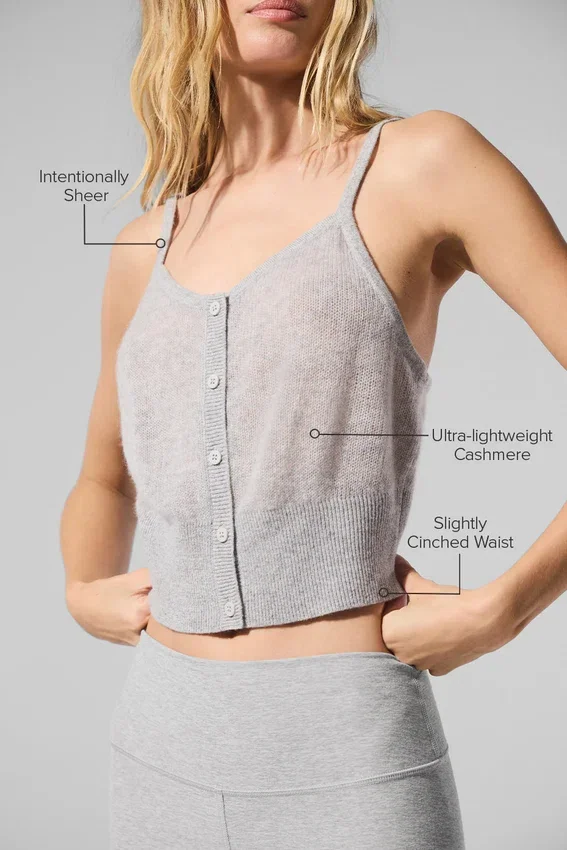 Sheer Cashmere Singleter – Athletic Heather Grey