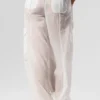 Sheer Game Time joggebukse med vide ben – hvit
