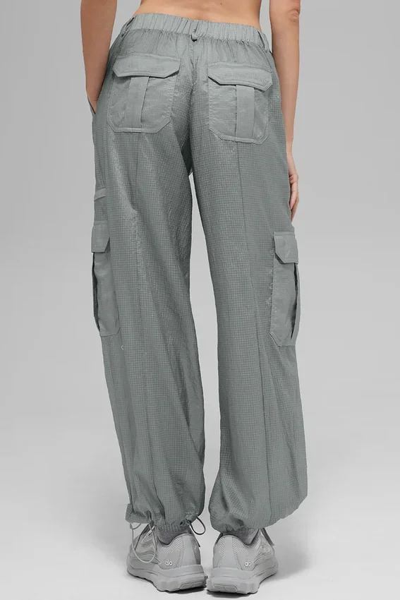 Sheer Game Time joggebukse med vide ben – Lunar Grey