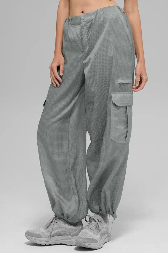 Sheer Game Time joggebukse med vide ben – Lunar Grey