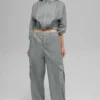 Sheer Game Time joggebukse med vide ben – Lunar Grey