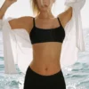 Sheer Glow-boyshorts – svart