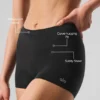 Sheer Glow-boyshorts – svart