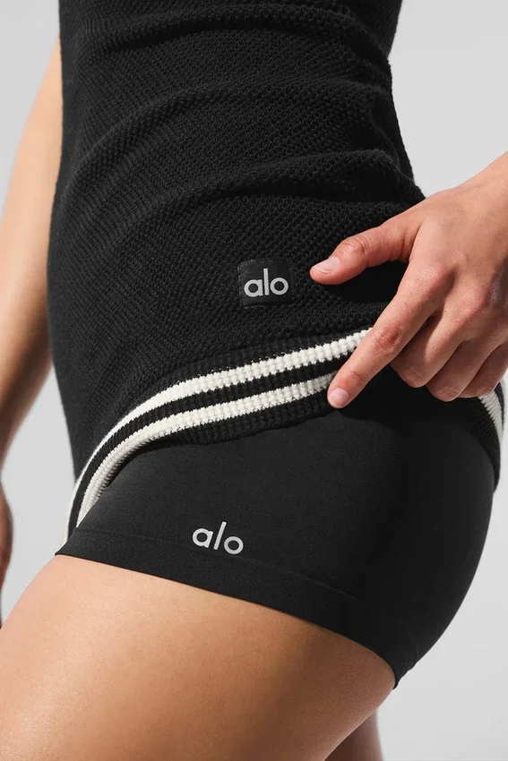 Sheer Glow-boyshorts – svart