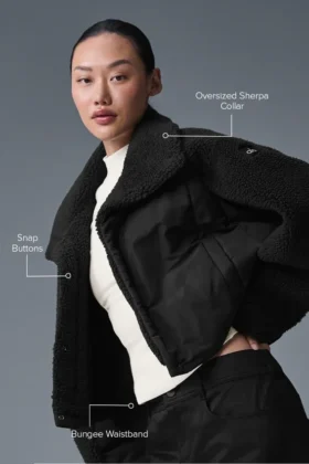 Sherpa Cozy Escape Puffer – svart/svart