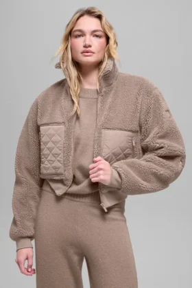 Sherpa Edge Bomber – Chai Latte