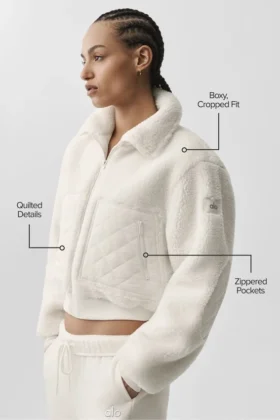 Sherpa Edge Bomber – Ivory