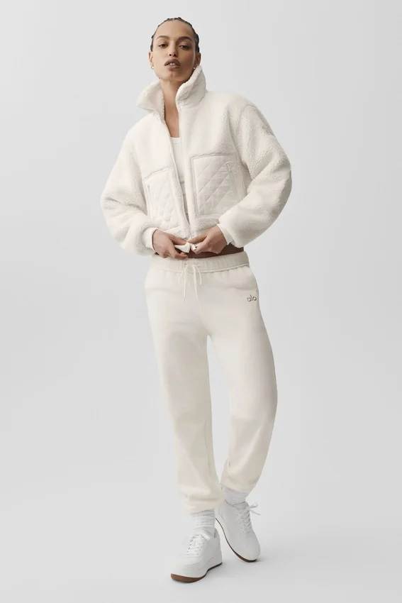 Sherpa Edge Bomber – Ivory