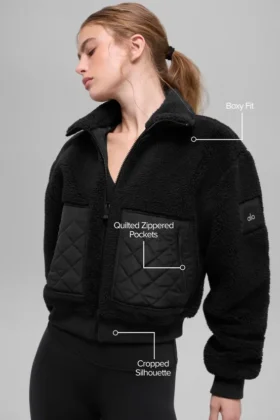 Sherpa Edge-bomberjakke – svart