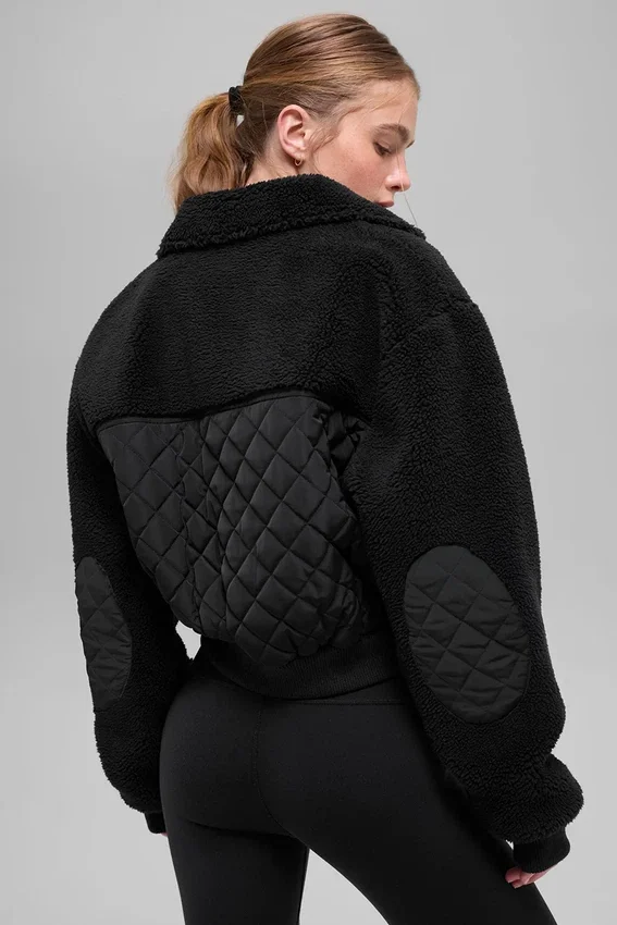 Sherpa Edge-bomberjakke – svart
