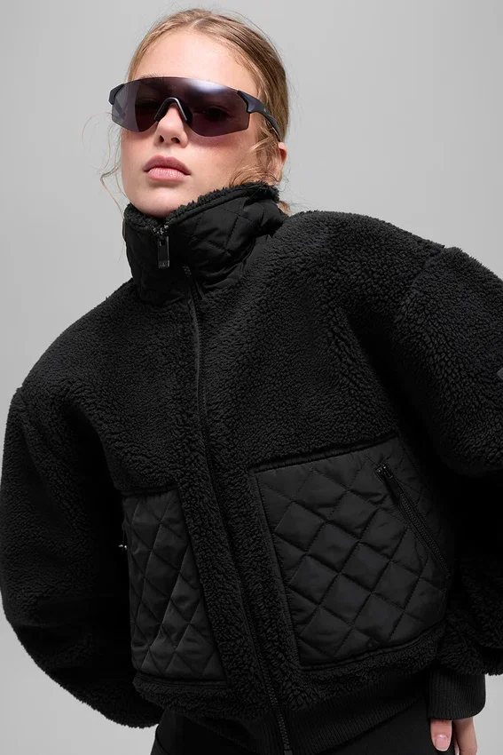 Sherpa Edge-bomberjakke – svart