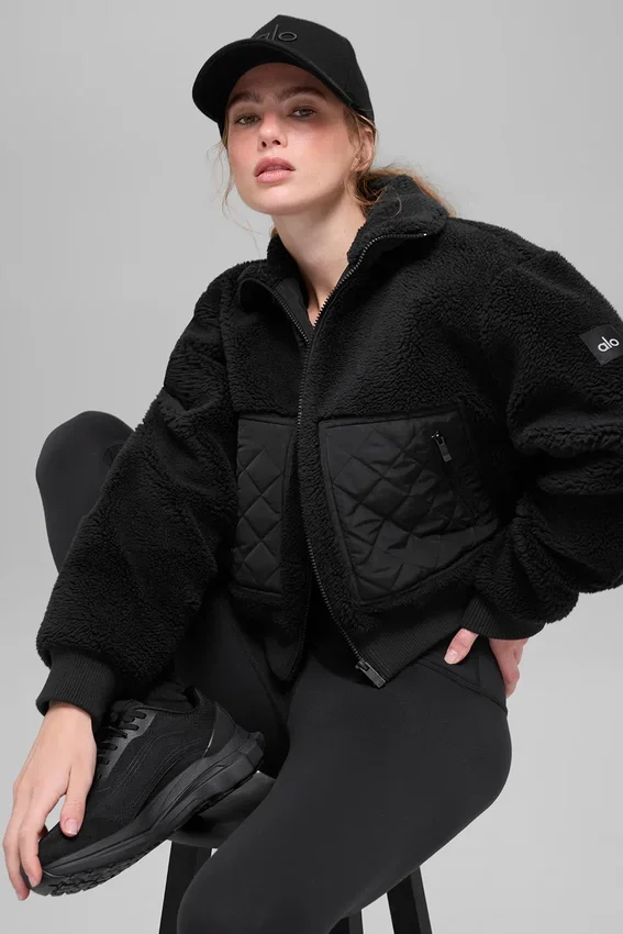 Sherpa Edge-bomberjakke – svart