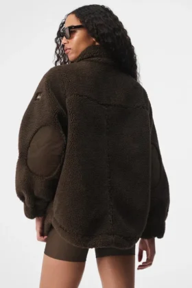 Sherpa Edge Shacket – Espresso