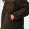 Sherpa Edge Shacket – Espresso