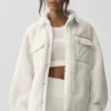 Sherpa Edge Shacket – Ivory
