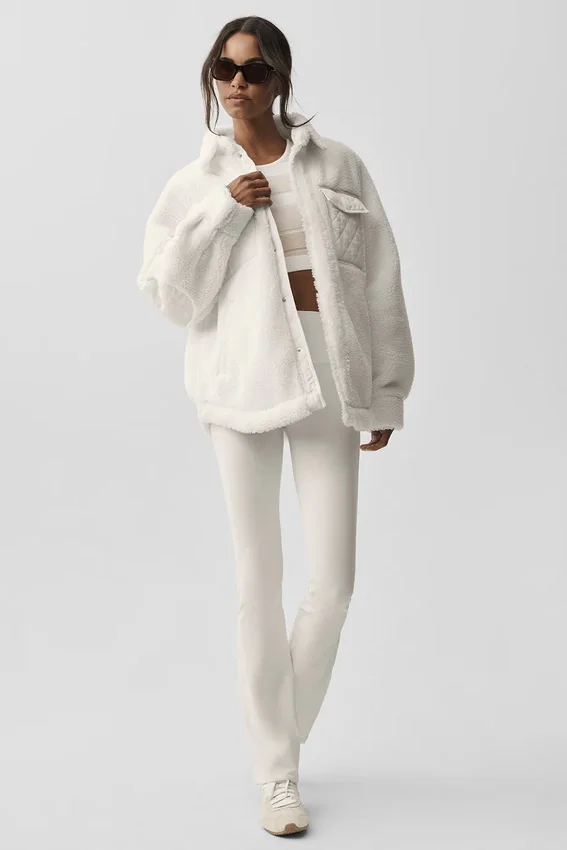 Sherpa Edge Shacket – Ivory