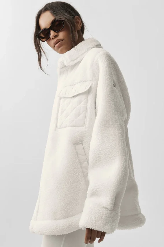 Sherpa Edge Shacket – Ivory