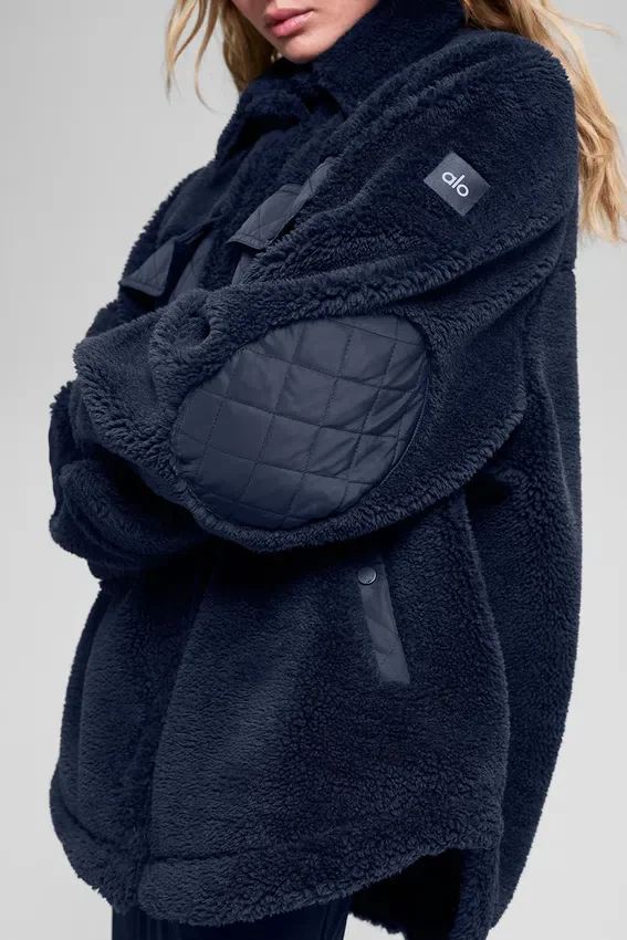 Sherpa Edge Shacket – Navy