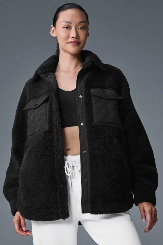 Sherpa Edge Shacket – Svart