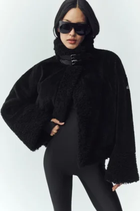 Sherpa Fireside-bomberjakke – svart