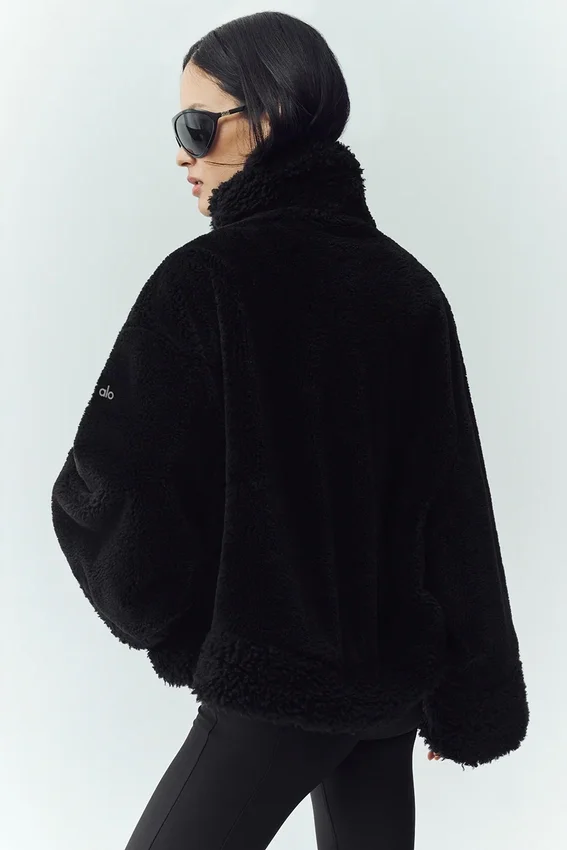 Sherpa Fireside-bomberjakke – svart