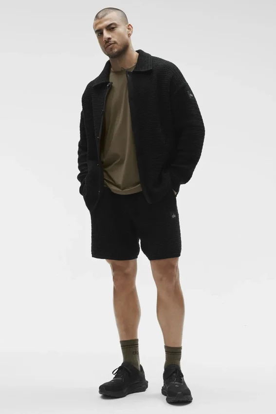 Shift Knit Button up Langermet – Black