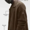 Shift Knit langermet genser med knapper – Espresso