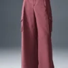 Show off Cargo-bukse med vid ben (lang) – Burgundy Truffle