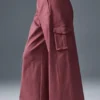 Show off Cargo-bukse med vid ben (lang) – Burgundy Truffle